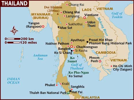 thailand map